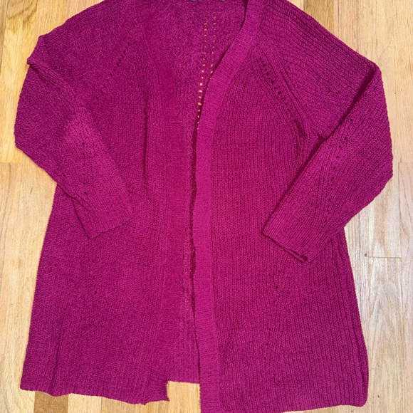 Women's Knit Sweater - Fuchsia - Picture 1 of 4